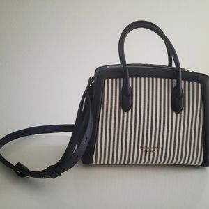 Medium Dark Blue Striped Kate Spade Satchel